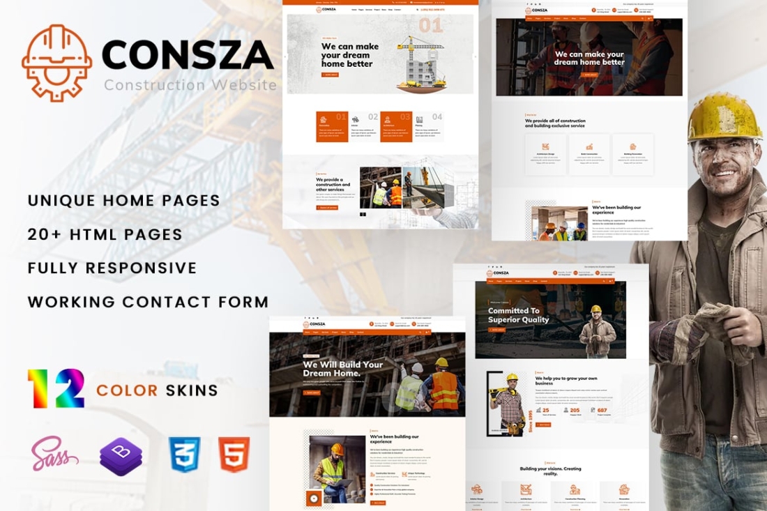 Consza - Construction & Architecture Template