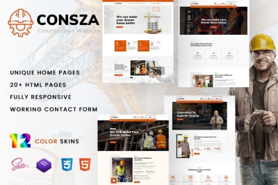 Consza - Construction & Architecture Template