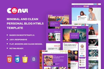 Conut - Viral Buzz and Personal Blog HTML5