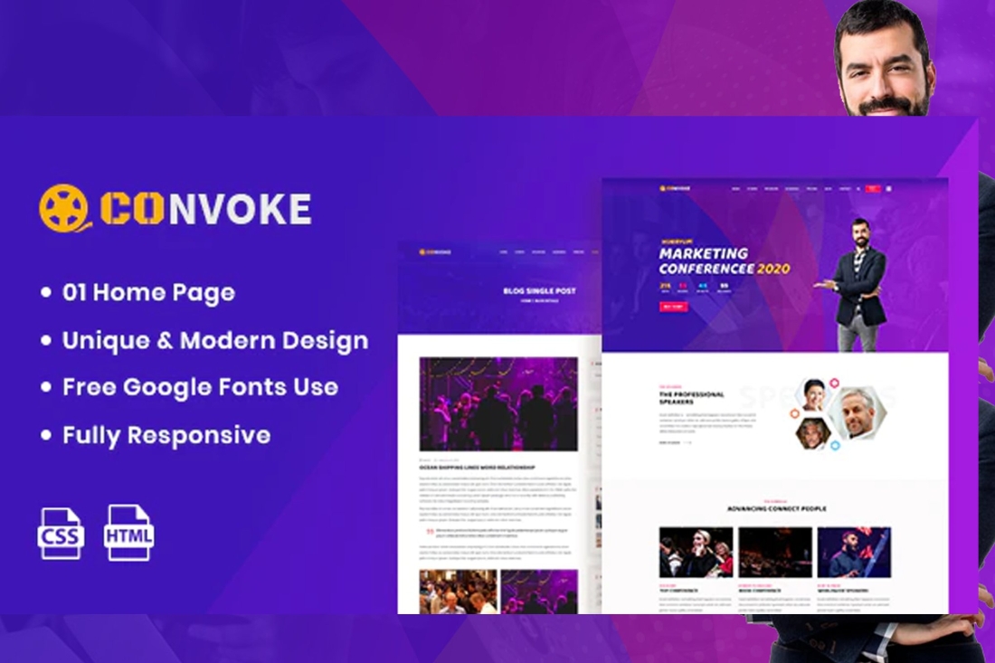 Convoke - Event & Conference HTML5 Template