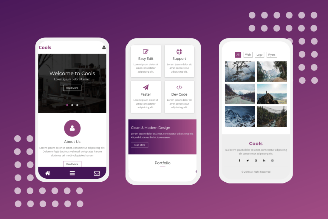 Cools - A Clean Mobile Template