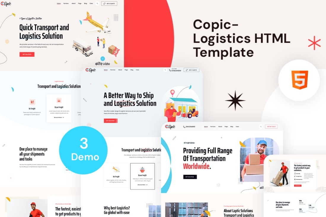 Copic – Logistics HTML Template