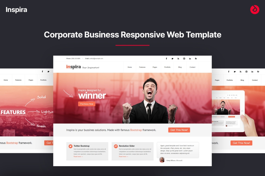 Corporate Business Responsive Template - Inspira