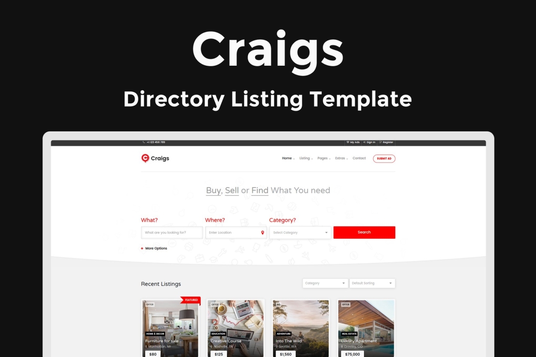 Craigs - Directory Listing Template