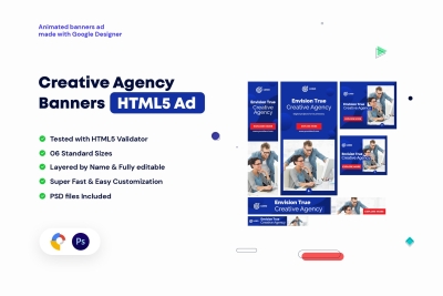 Creative Agency, Startup HTML5 Banners Ad