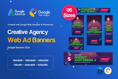 Creative, Startup Agency Banners HTML5 D41 - GWD