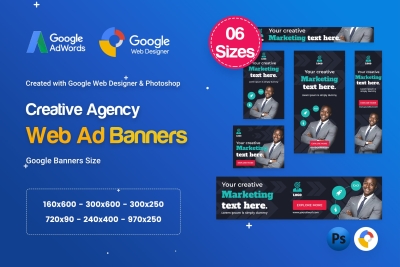 Creative, Startup Agency Banners HTML5 D61 - GWD