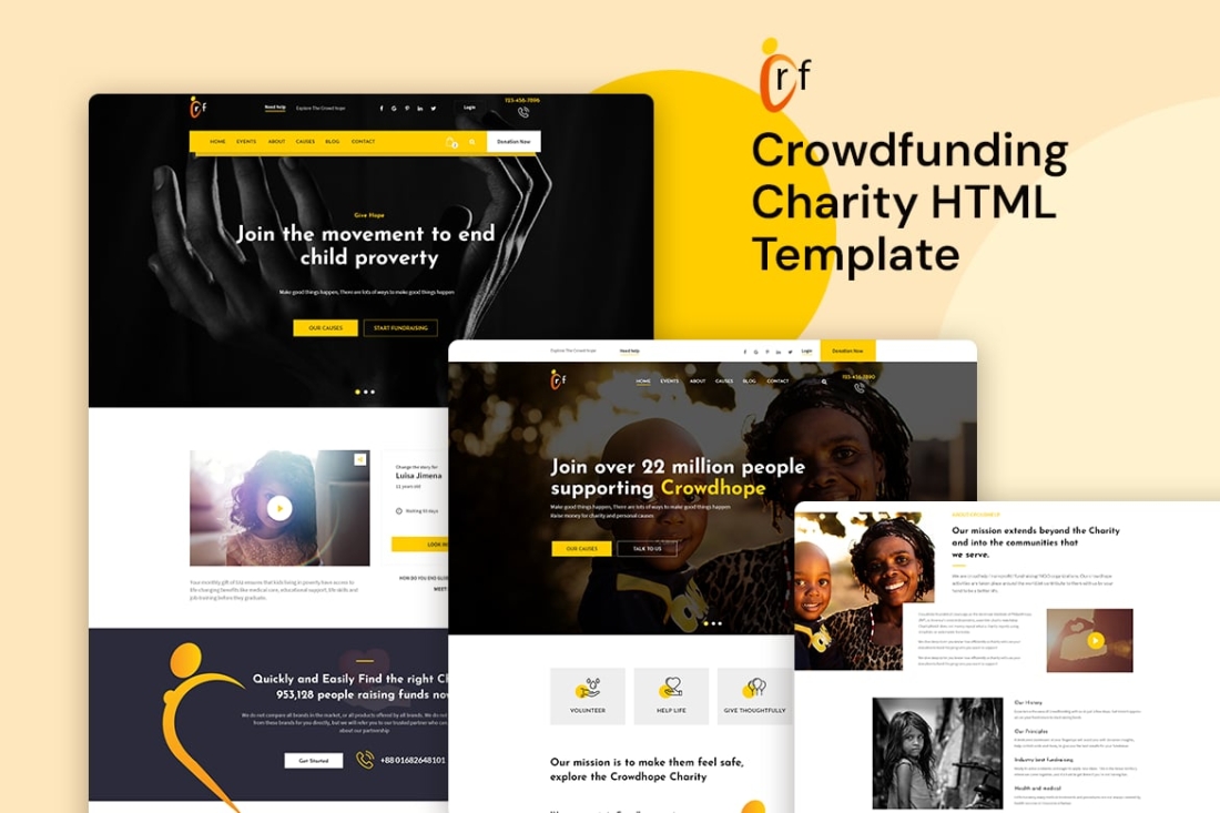 Crf - Crowdfunding Charity HTML Template