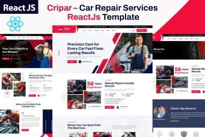 Cripar – Car Repair Services ReactJs Template