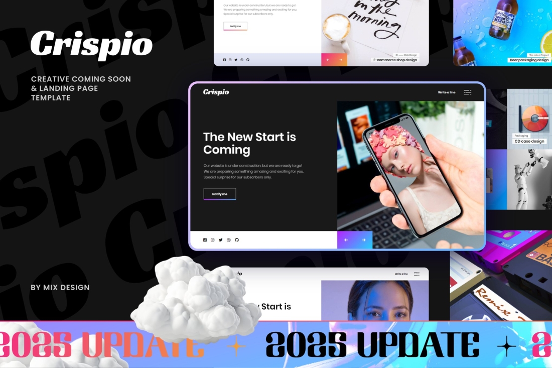 Crispio - Coming Soon and Landing Page Template