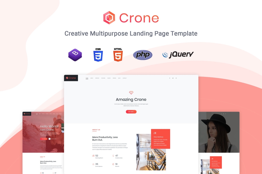Crone - Creative Multipurpose Landing Page