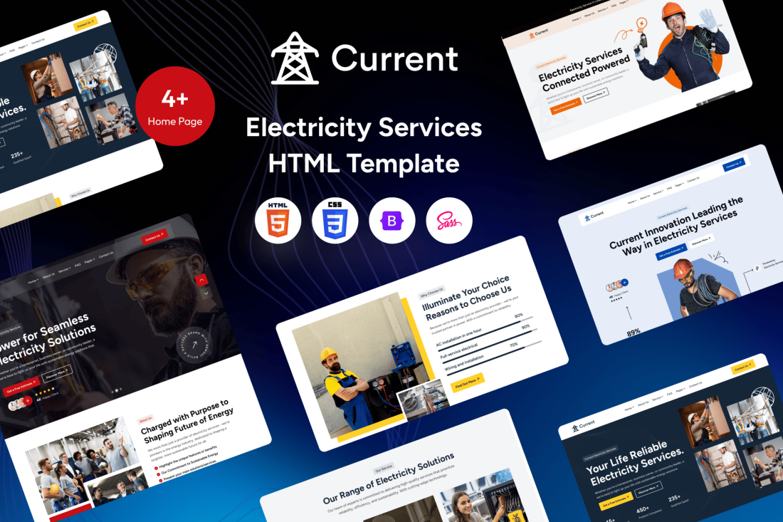 Current – Electricity Services HTML Template