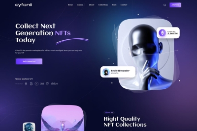 Cyfonii - NFT Portfolio HTML Template