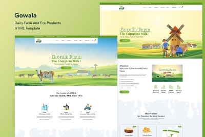 Dairy Farm & Eco Products HTML Template