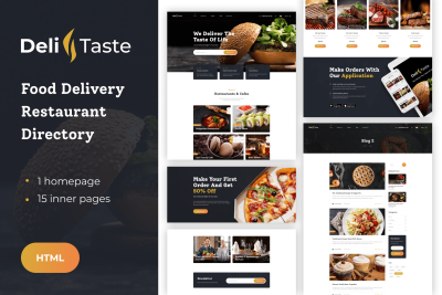 DeliTaste - Food Delivery HTML Template