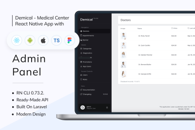 Demical - Medical Center App with Backend
