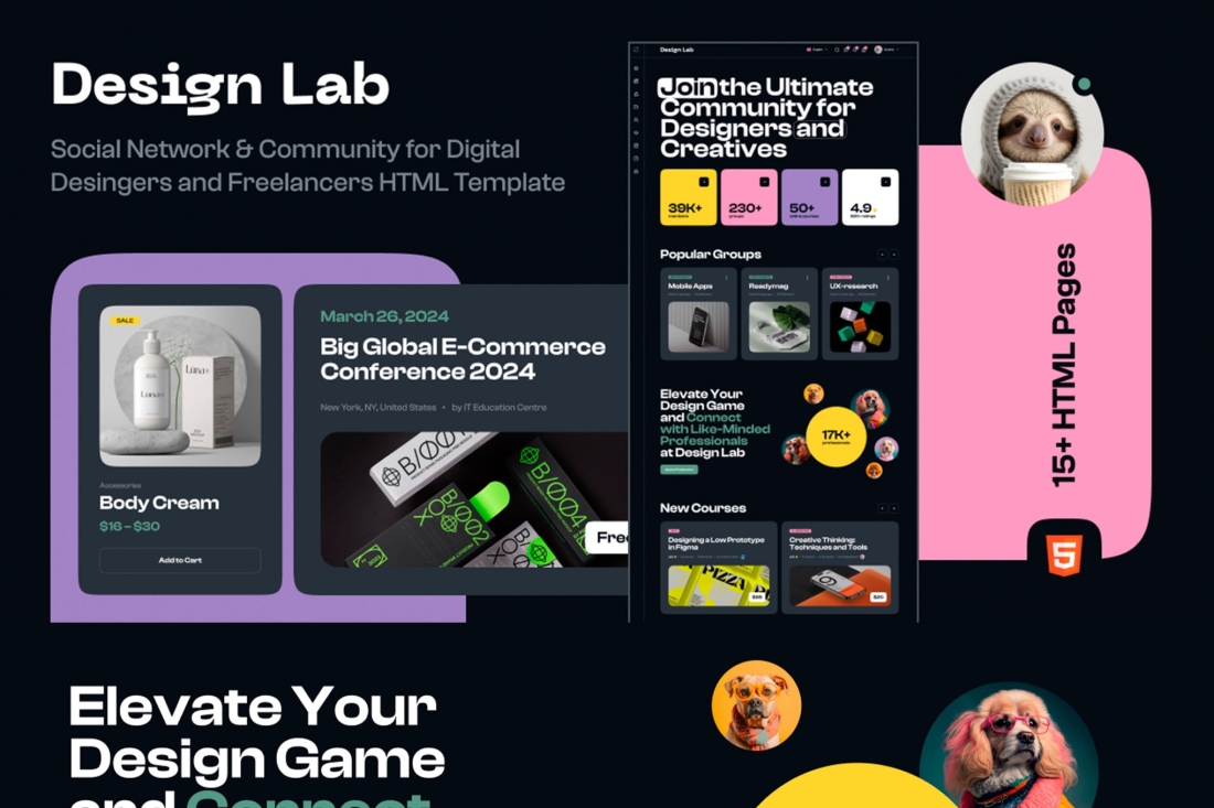 Design Lab - Freelancers Community HTML Template