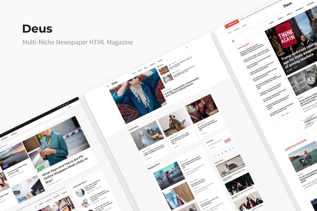 Deus | Multi-Niche Newspaper HTML Magazine
