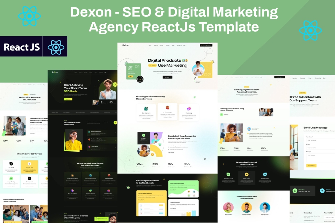 Dexon -  Digital Agency & SEO ReactJs Template
