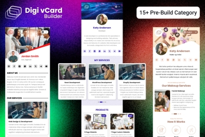 Digital Business Card HTML Template - Digi vCard