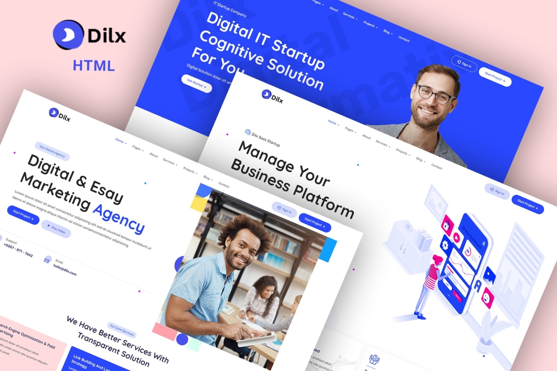 Dilx - IT & SEO Marketing Services HTML Template