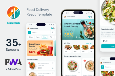 DineHub - Food Delivery React App with Backend