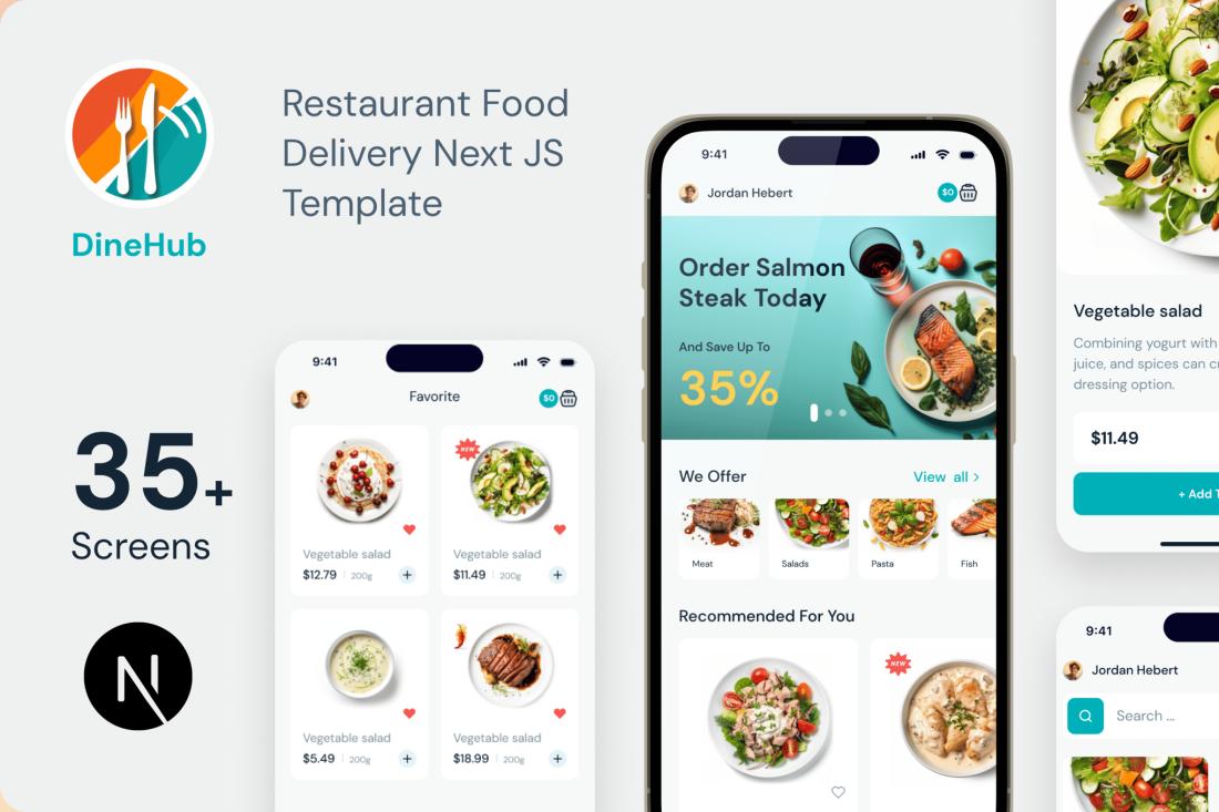 DineHub - Restaurant Food Delivery Next JS App