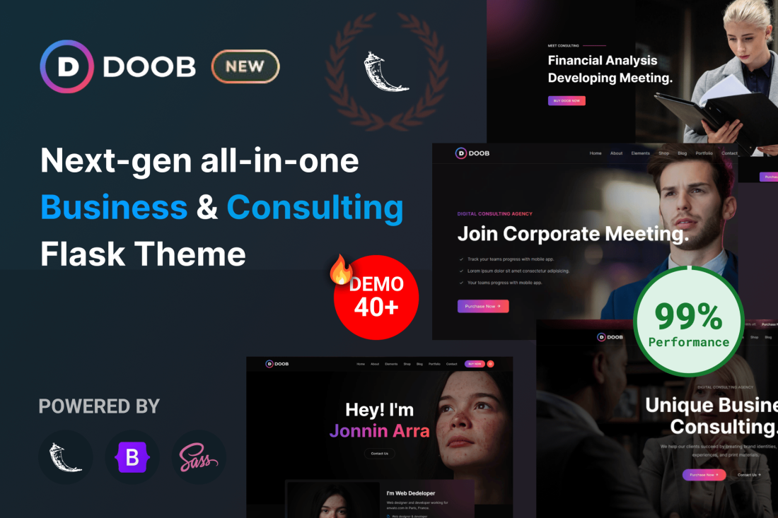 Doob - Business & Consulting Flask Template