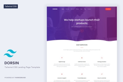Dorsin - Tailwind CSS Landing Page Template