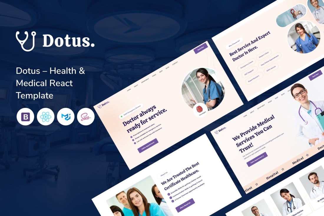 Dotus – Health & Medical React Template