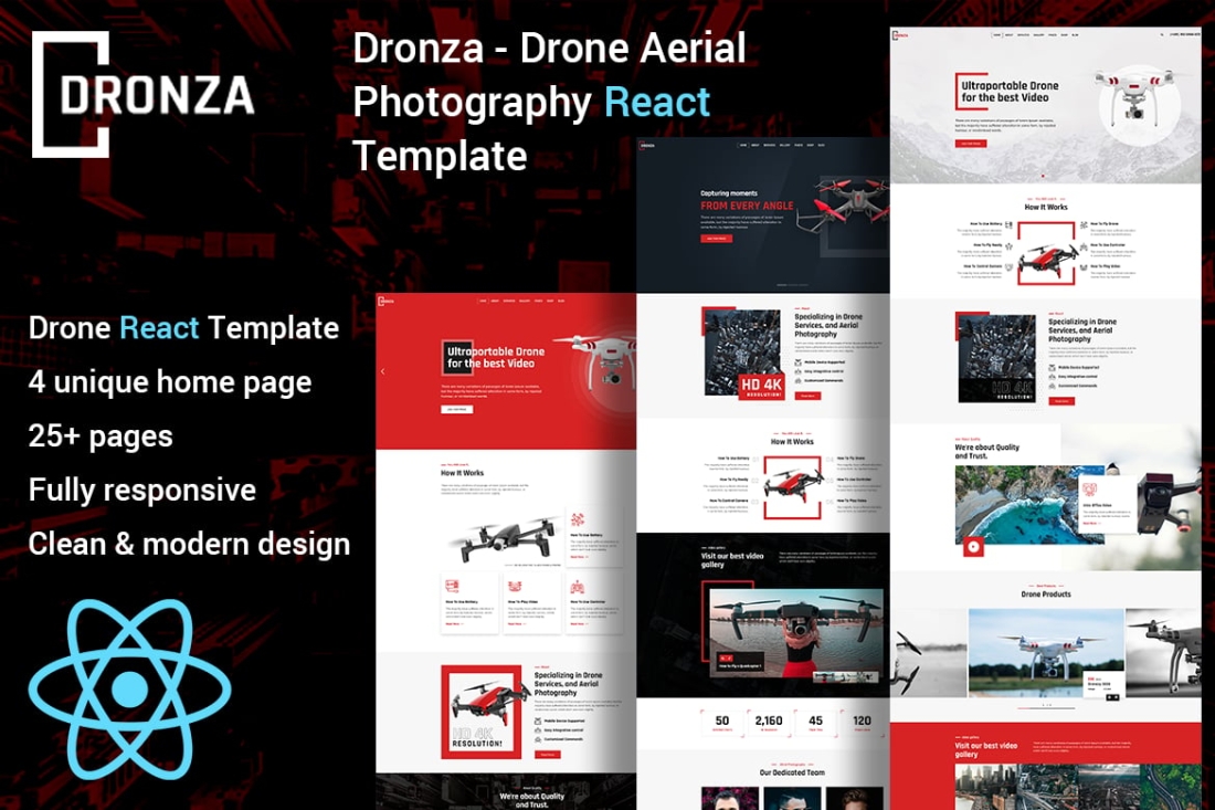Dronza - Drone Aerial Photography React Template