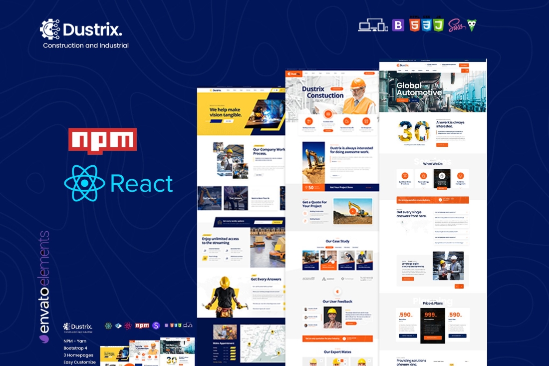 Dustrix - Construction & Industry React Template
