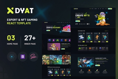 DYAT - eSports and Gaming NFT React JS Template