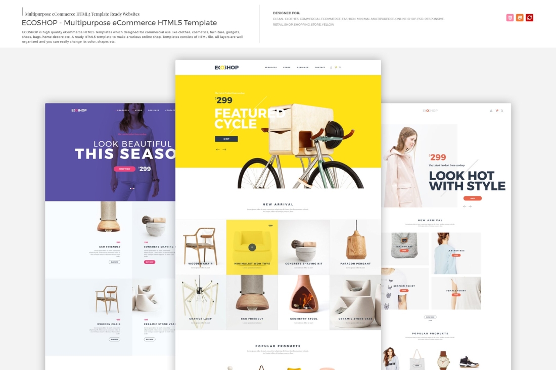ECOSHOP - Multipurpose eCommerce HTML5 Template
