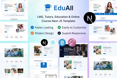 EduAll - Education &  LMS Tutors React Next JS