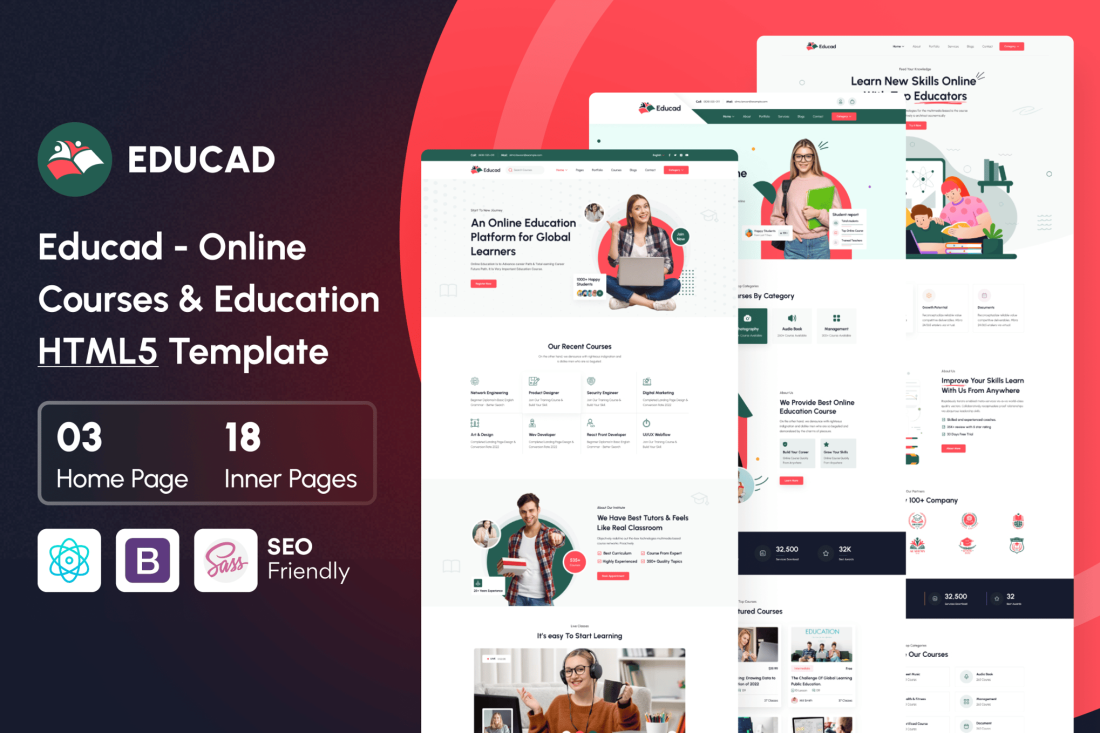 Educad - Online Courses & Education HTML5 Template