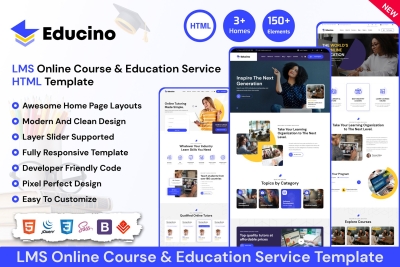 Educino - LMS, Course & Education HTML Template