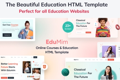 Edumim – Tailwind CSS Education HTML Template