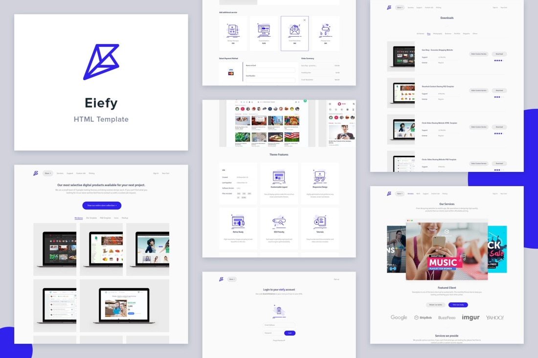 Eiefy: HTML Template for Selling Digital Items