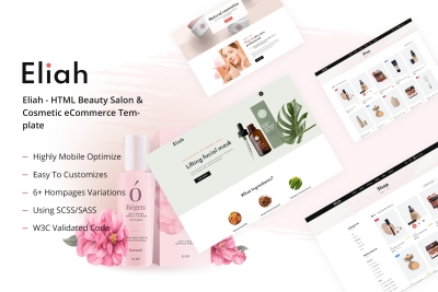 Eliah - HTML Beauty Salon & Cosmetic eCommerce