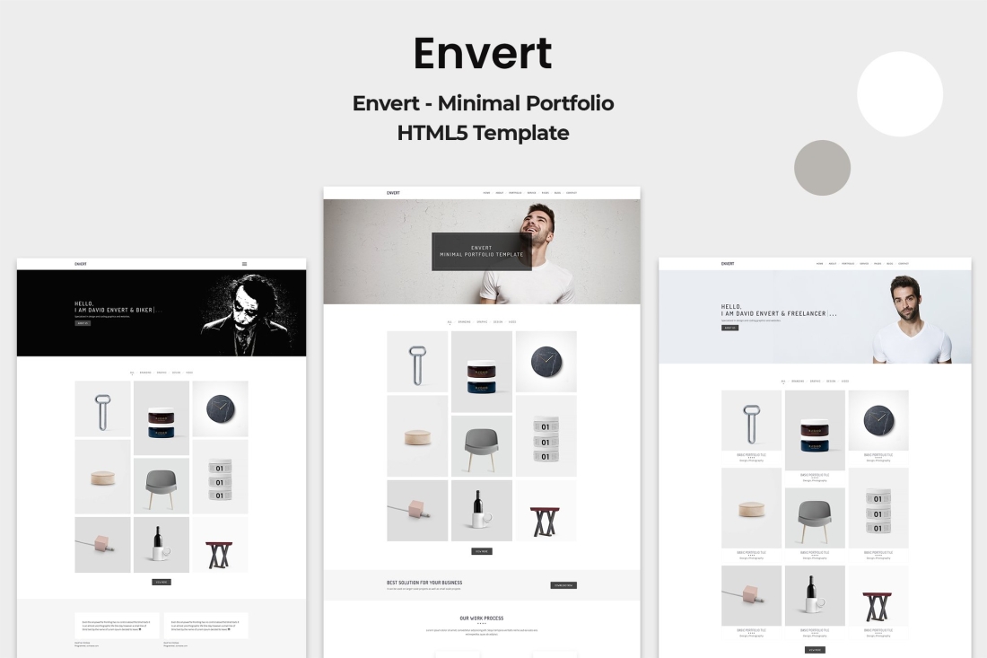 Envert - Minimal Portfolio Template
