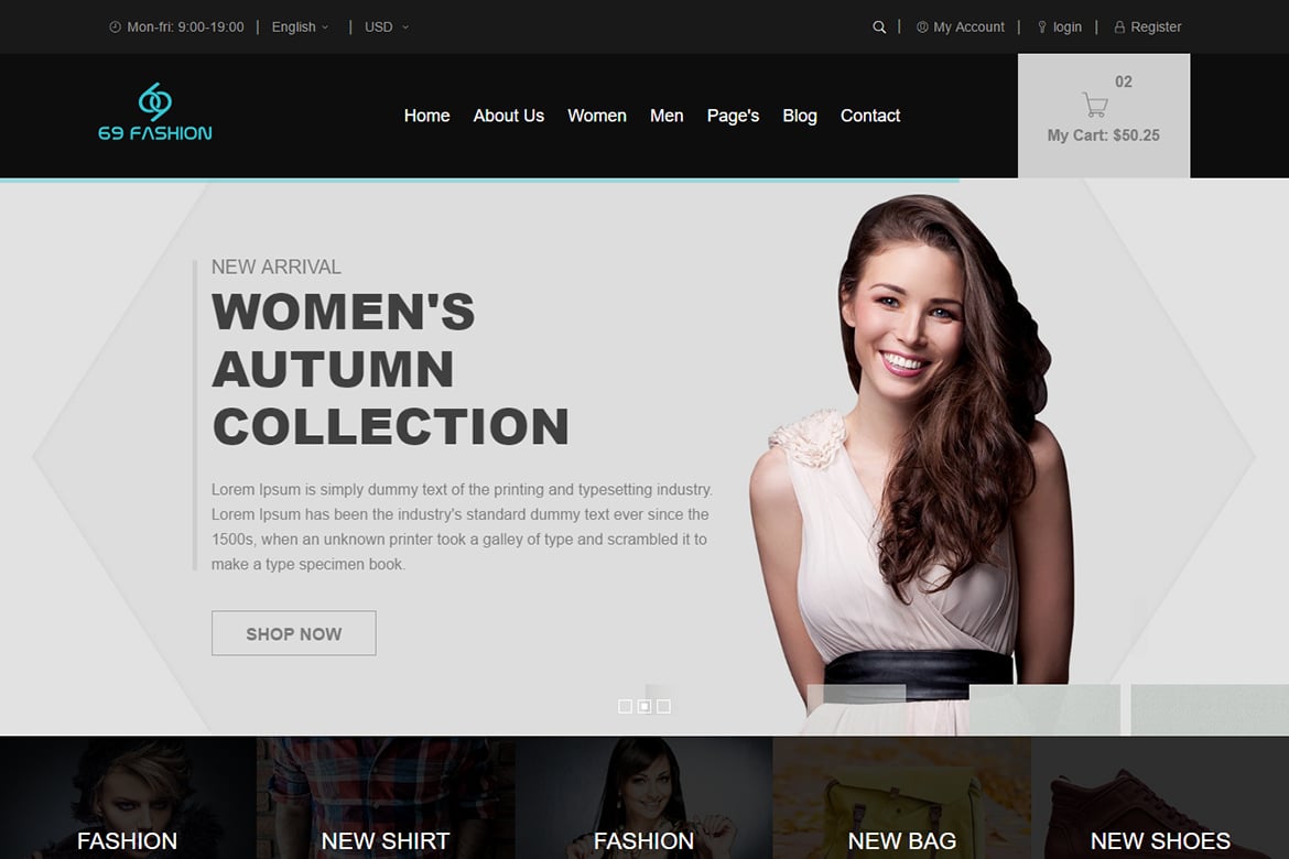 Erina - Fashion Modern Website Template