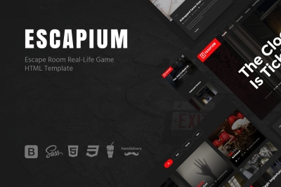Escapium - Escape Room Game HTML Template