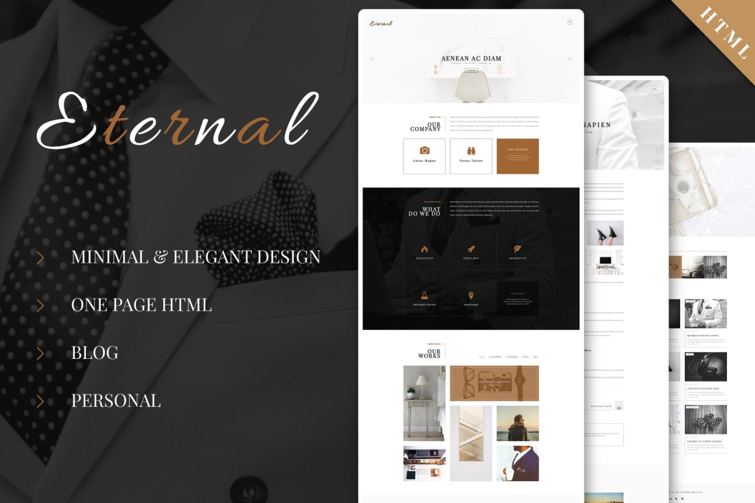 Eternal - Personal Elegant HTML Blog Template