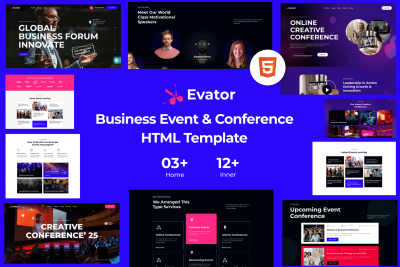 Evator - Event, Conference & Meetup HTML Template