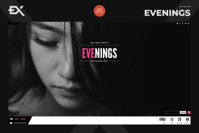 Evenings - Responsive Coming Soon Page