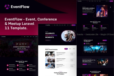 EventFlow - Event, Conference Laravel 11 Template.
