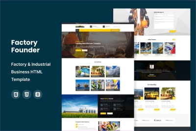 Factory Founder -Industrial Business HTML Template