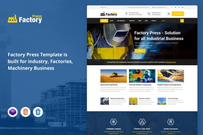 Factory Press - Industrial Business HTML5 Template