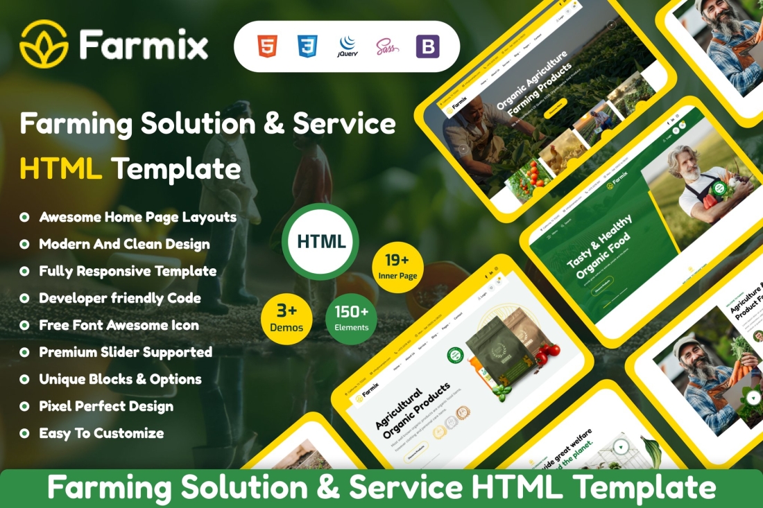 Farmix - Organic Farm & Agriculture HTML Template